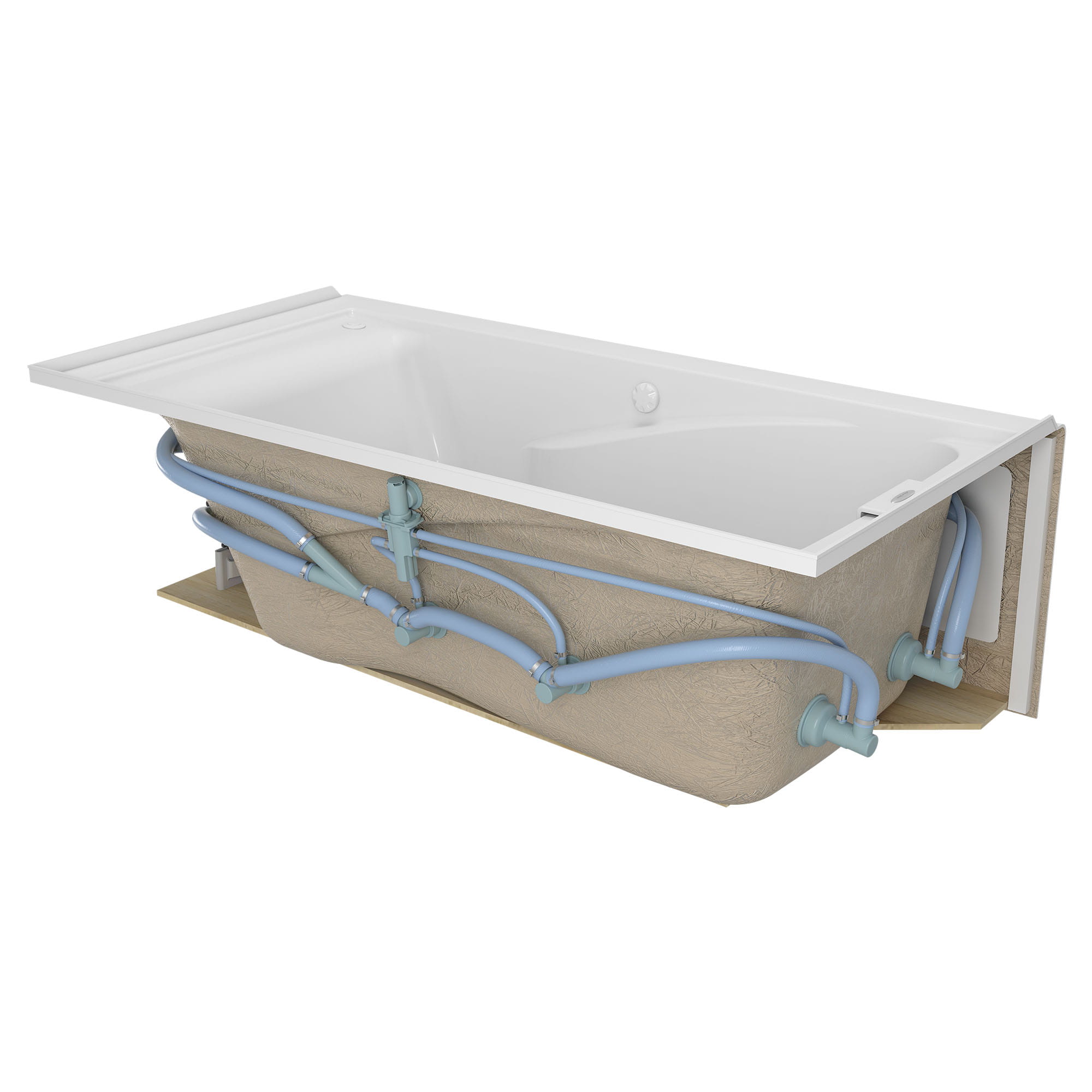 Mainstream 60in x 32in 8-Jet Whirlpool Tub with Left-Hand Drain